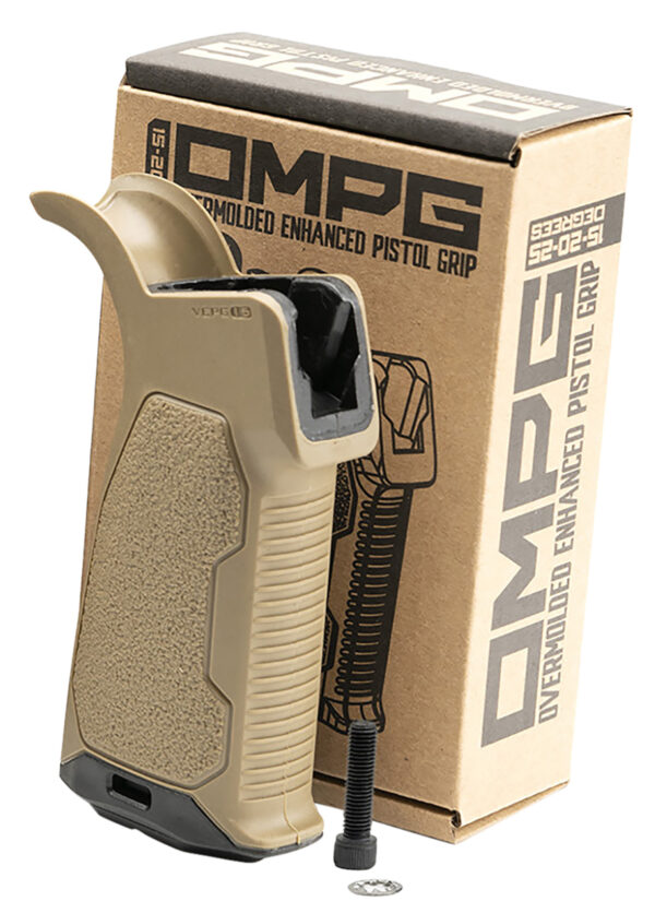 Strike AROMPG15FDE AR Enhanced Pistol Grip 15 Degrees AR Platform Flat Dark Earth Rubber — view 1