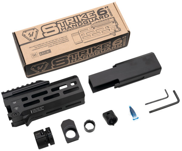 Strike Industries CEVO-HG-6-BK Strike  6" M-Lok Black Aluminum with Faux Suppressor for CZ Scorpion EVO (7.72" Barrel Length) — view 1