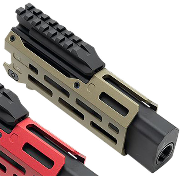 Strike Industries CEVOHG6FDE Strike  6" M-Lok Flat Dark Earth Aluminum with Faux Suppressor for CZ Scorpion EVO (7.72" Barrel Length) — view 1