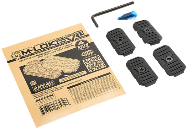 Strike Industries AR-CM-COVER-S-BK Cable Management Cover Short 1.57"L Black Polymer for M-Lok — view 1