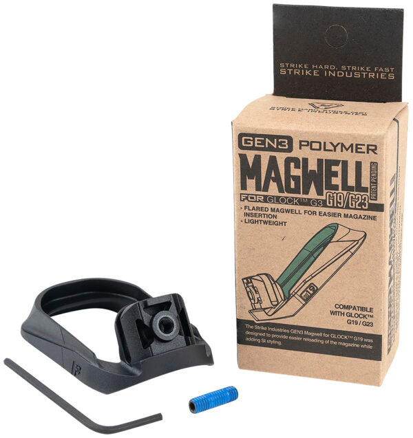 Strike Industries G3MAGWELL19 Flared Magwell  Black Polymer for Gen 3 Glock 19 & 23 — view 1