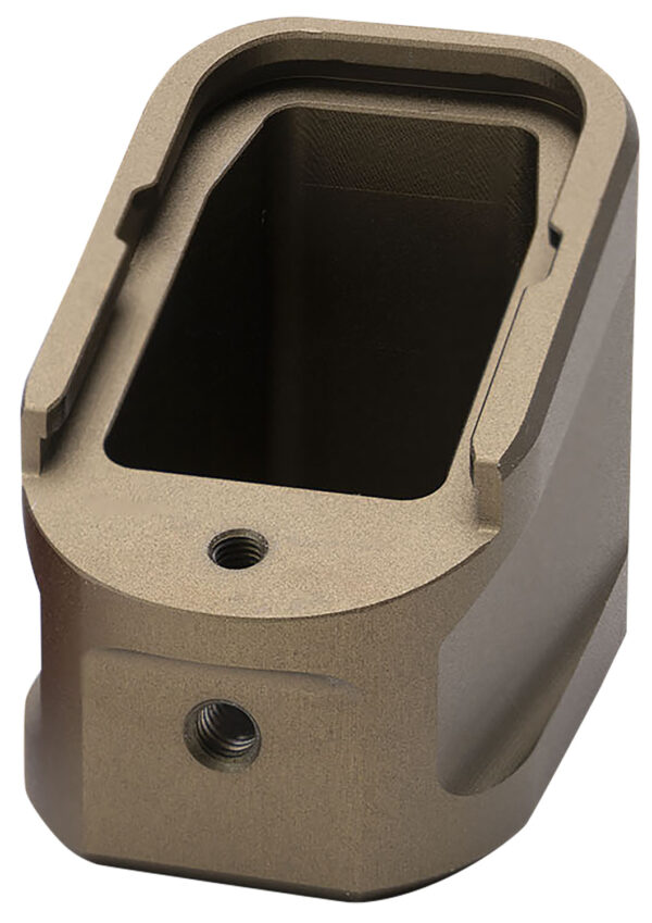 Strike Industries EMPALG17FDE Extended Mag Plate  Fits Glock G17 Fits Glock G22 Flat Dark Earth 6061 T-6 Aluminum — view 1