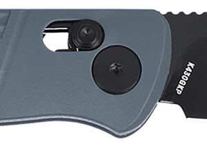 CRKT K430GKP Counterpart  EDC 3.38" Folding Drop Point Plain Black Oxide 12C27 Sandvik SS Blade, Gray Textured GRN Handle