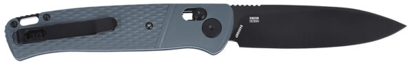 CRKT K430GKP Counterpart  EDC 3.38" Folding Drop Point Plain Black Oxide 12C27 Sandvik SS Blade, Gray Textured GRN Handle — view 1