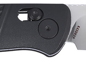 CRKT K430KXP Counterpart  EDC 3.38" Folding Drop Point Plain Satin 12C27 Sandvik SS Blade, Black GRN Handle