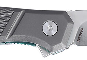 CRKT K440XXP SCAR  EDC 3.30" Folding Plain Satin D2 Steel Blade, Gray Textured Aluminum Handle