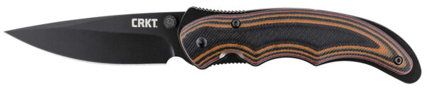 CRKT 1105K Endorser  3.18" Folding Drop Point Plain Black Oxide 8Cr14MoV SS Blade/Multi-Color G10 Handle Includes Pocket Clip — view 1