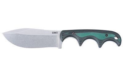 CRKT NESSMUK 2.9" GRN/SLV W/SHEATH — view 1