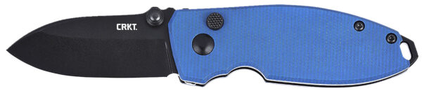 CRKT 2474BD SQUID  EDC 2.27" Folding Plain Stonewashed D2 Steel Blade, Blue Micarta Handle — view 1