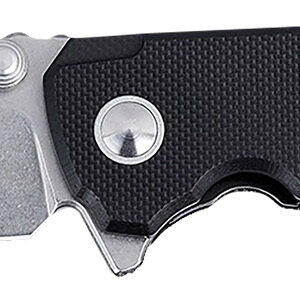 CRKT 2540 IBISD  EDC 3.09" Folding Plain Stonewashed D2 Steel Blade, Black G10 Handle