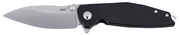 CRKT 2540 IBISD  EDC 3.09" Folding Plain Stonewashed D2 Steel Blade, Black G10 Handle — view 1