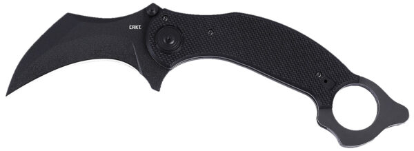 CRKT 2635 DU Hoc Deadbolt 3.62" Fixed Karambit Plain Black Powder Coated D2 Steel Blade, Black G10 Handle — view 1