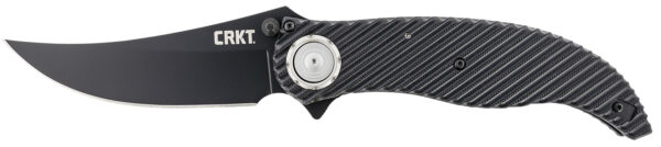 CRKT 2640 Clever Girl  4.10" Folding Plain Black Powder Coated D2 Steel Blade/ Black G10 Handle Includes Pocket Clip — view 1