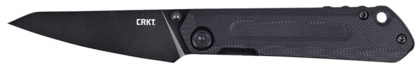 CRKT 2670 Straight  EDC Compact 2.60" Folding Wharncliffe Plain Black Oxide D2 Steel Blade, Black G10 Handle — view 1