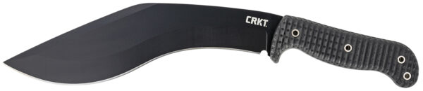 CRKT 2742 KUK  10.56" Fixed Recurve Plain Black Powder Coated 65Mn Carbon Steel Blade/Black Textured GRN Handle Includes Sheath — view 1