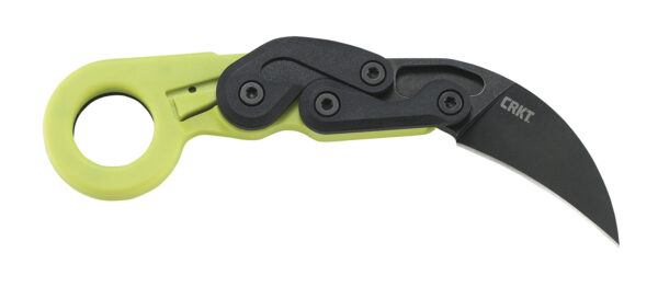 CRKT 4041G Provoke Zap 2.47" Folding Plain Black Stonewashed 4116 Stainless Steel Blade/Bright Green Grivory Handle Includes Pocket Clip — view 1