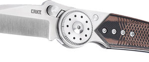 CRKT WALKER 2.93" PLAIN EDGE - FOLDER SS/WOOD BLADE BTN LOCK