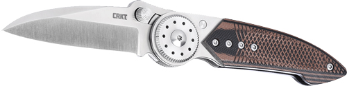 CRKT WALKER 2.93" PLAIN EDGE - FOLDER SS/WOOD BLADE BTN LOCK — view 1