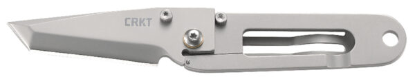 CRKT 5500 K.I.S.S.  2.25" Folding Tanto Plain Bead Blasted 3Cr13MoV SS Blade/Bead Blasted Stainless Steel Handle Includes Pocket Clip — view 1
