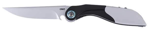 CRKT 5702 Nucleus  3.19" Folding Plain Bead Blasted 12C27 Sandvik Blade, Black/Red G10/SS Handle — view 1
