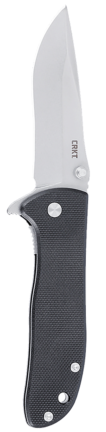 CRKT 6450D2 Drifter  EDC 2.88" Folding Drop Point Plain Stonewashed D2 Steel Blade, Black Textured G10 Handle — view 1