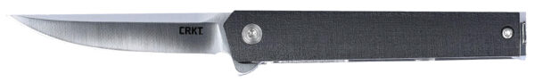 CRKT 7095KX CEO  Compact 2.61" Folding Plain Satin 4116 SS Blade/Black GRN Handle Includes Pocket Clip — view 1