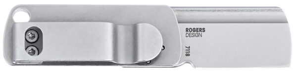 CRKT 7118 Box Key EDC 1.24" Folding Plain Stonewashed 12C27 Sandvik SS Blade, Stainless Steel Handle — view 1