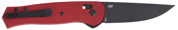 CRKT 7170R SERO  EDC 3.02" Folding Plain Black TiNi S35VN SS Blade, Red Textured GRN Handle — view 1