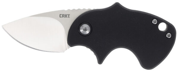 CRKT 7930 Orca  Compact 1.79" Folding Plain Satin D2 Steel Blade, Black GRN Handle — view 1