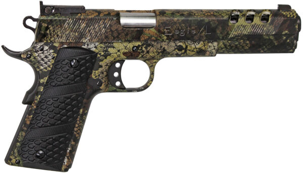 Iver Johnson Arms EAGLEXL10P Eagle XL10P Swamp Snake  10mm 8+1 6" Swamp Snake Hydrographic Front/Rear Angled Serrations Ported 4140 Steel Slide G-10 Snake Skin Grip — view 1
