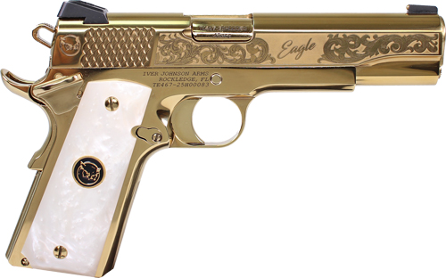 IVER JOHNSON EAGLE NOBLE WP - 1911 45ACP 8RD ENGRAVED GOLD — view 1