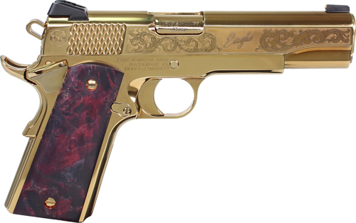 IVER JOHNSON EAGLE NOBLE WP - 1911 45ACP 8RD GOLD/EX. WOOD — view 1
