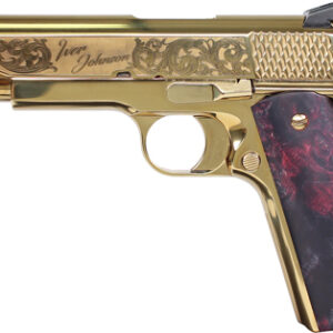 IVER JOHNSON EAGLE NOBLE WP - 1911 45ACP 8RD GOLD/EX. WOOD — view 2