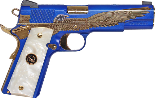 IVER JOHNSON EAGLE MAJESTIC - 1911 45ACP 8RD ENGRAVED GOLD — view 1