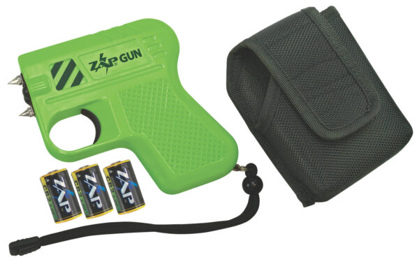 Zap ZAPGUN Zap Gun Stun Gun/Flashlight Range of Close Contact Green Plastic — view 1