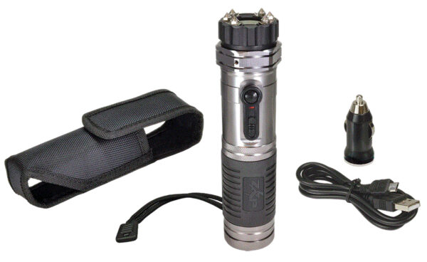 Zap ZAPL Zap Light Stun Gun/Flashlight Range of Contact Silver — view 1