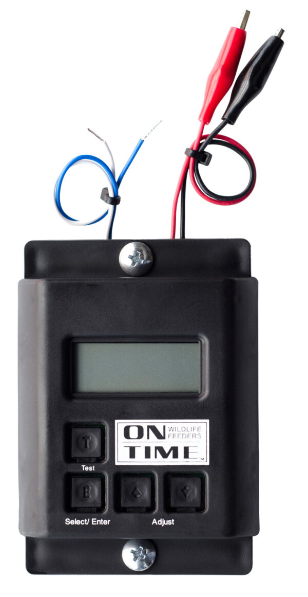 On Time 00503 Digital Timer Replacement LCD Display, Adjustable Motor, Operates on 6 or 12 Volt Batteries, Features 6 Feedings with 1-30 Second Run Time, Compatible with Most Brand Feeders — view 1