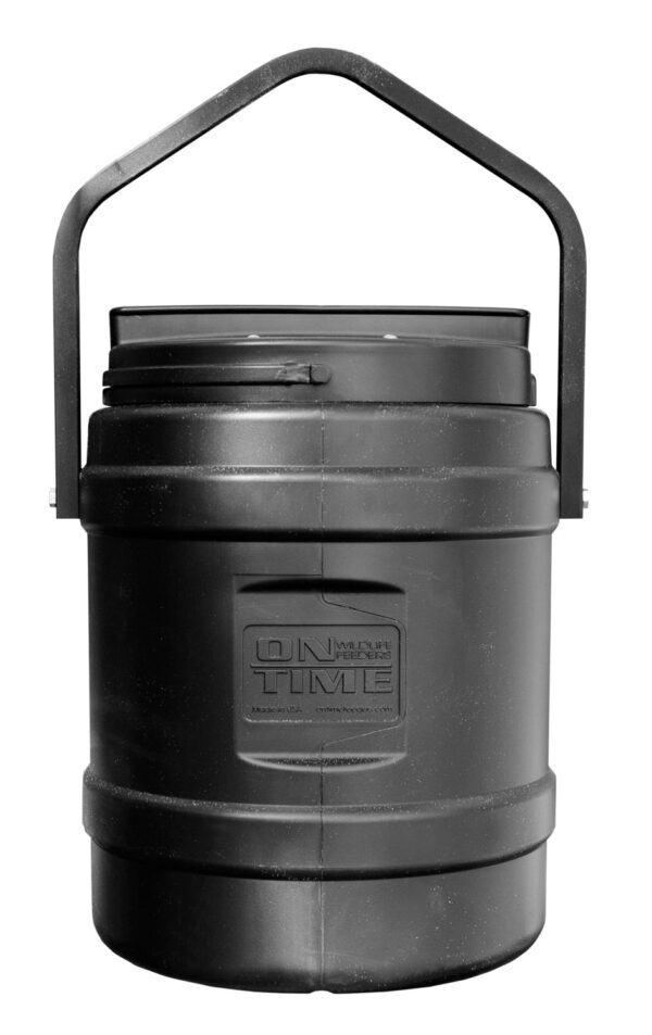 On Time 73000 Rice Bran Feeder 10 Gallon Capacity, Hanging Bracket, 1-6 Feeding Times with 1-30 Duration — view 1
