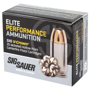 SIG SAUER AMMO 40 S&W 165GR ELITE V-CROWN JHP BOX/20 — view 2