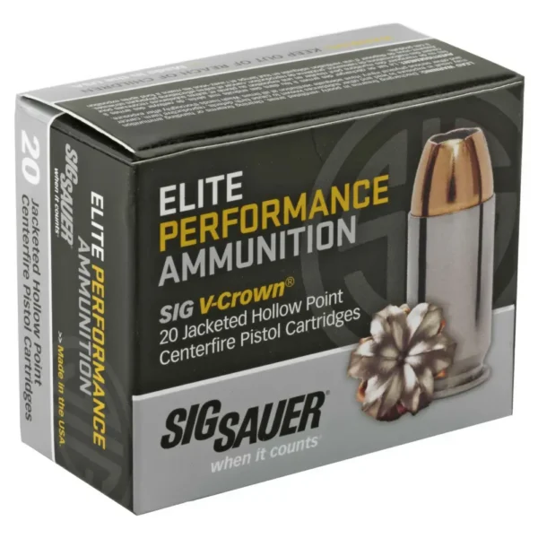 SIG SAUER AMMO 40 S&W 180GR ELITE V-CROWN JHP BOX/20 — view 1