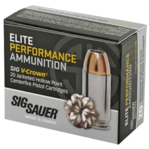 SIG SAUER AMMO 40 S&W 180GR ELITE V-CROWN JHP BOX/20 — view 2