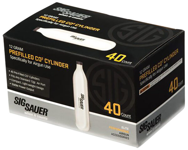 Sig Sauer Airguns AC1240 CO2 Cylinders Cartridges, 12 Grams, 40 Per Box — view 1