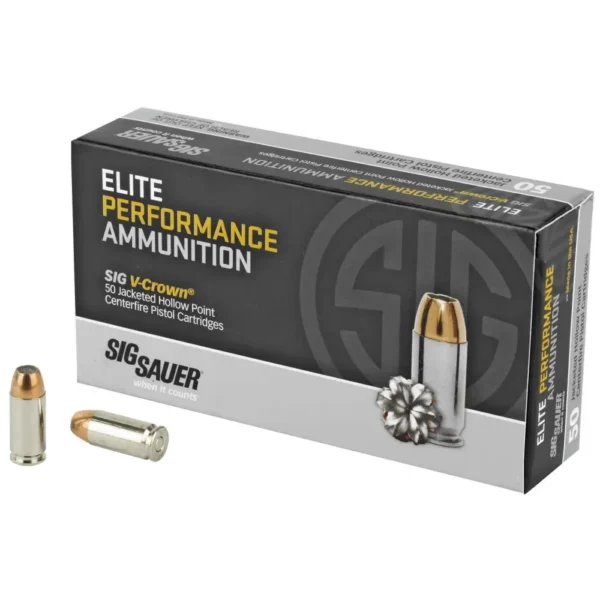 SIG SAUER ELITE V CROWN AMO 40S&W 165GR JHP 50RD (10 BOX CASE) — view 1