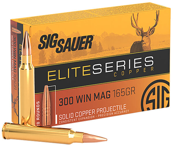 Sig Sauer E3WMH120 Elite Copper Hunting  300WinMag 165gr Copper Solid 20 Per Box/10 Case — view 1