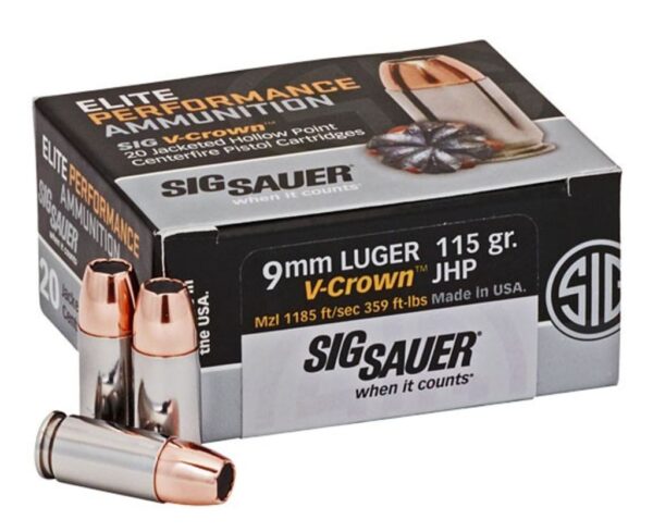 SIG 9MM 115GR V-CROWN 365 20RD — view 1