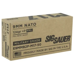 SIG SAUER ELITE BALL M17 AM0 9MM +P 124 GR FMJ 50RD BOX