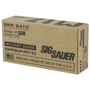 SIG SAUER ELITE BALL M17 AM0 9MM +P 124 GR FMJ 50RD BOX — view 2