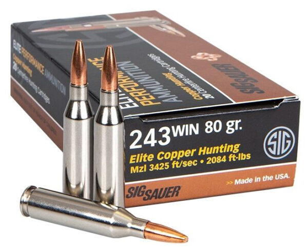 SIG AMMO 243WIN 80GR ELITE COPPER 20/10 — view 1