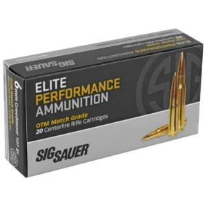 SIG SAUER ELITE MATCH GRADE AMO 6MM CREEDMOOR 107GR OTM 2ORD (10 BOX CASE)