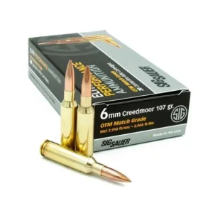 SIG SAUER ELITE MATCH GRADE AMO 6MM CREEDMOOR 107GR OTM 2ORD (10 BOX CASE) — view 4